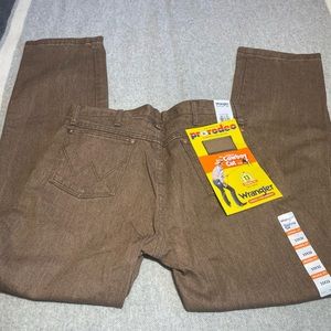 Wrangler Men’s cowboy cut brown jeans NWT